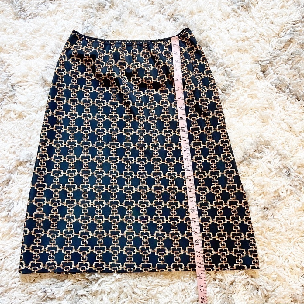 LUX. | Y2K/ 90s Style Gold Chain Link Print Slip Skirt Size Medium - Picture 7 of 7